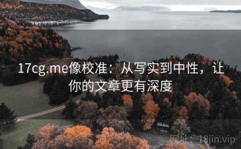 17cg.me像校准：从写实到中性，让你的文章更有深度