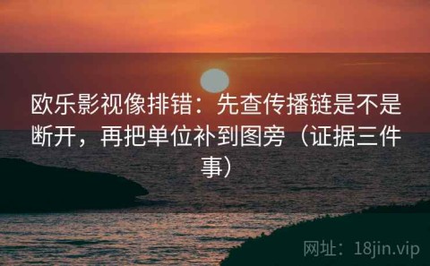 欧乐影视像排错：先查传播链是不是断开，再把单位补到图旁（证据三件事）