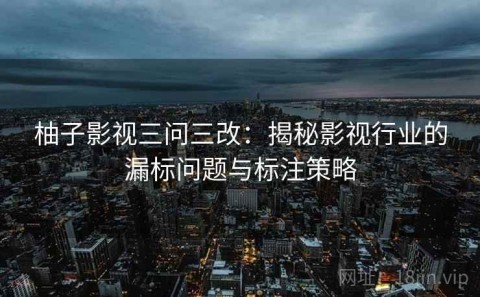 柚子影视三问三改：揭秘影视行业的漏标问题与标注策略