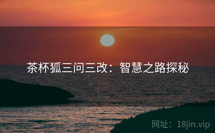 茶杯狐三问三改:智慧之路探秘 茶杯狐三问三改:智慧之路探秘