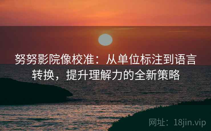 努努影院像校准：从单位标注到语言转换，提升理解力的全新策略